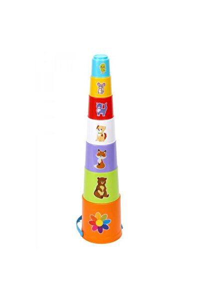 Technok Jucarie piramida pentru copii Inny, Plastic, 3+ ani, Multicolor