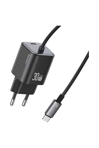 Usams Încărcător USB-C GaN de 30W cu cablu