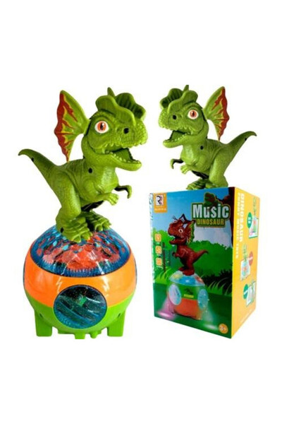 MAKSIK Dinozaur interactiv cu cutie muzicală și efecte luminoase 3+