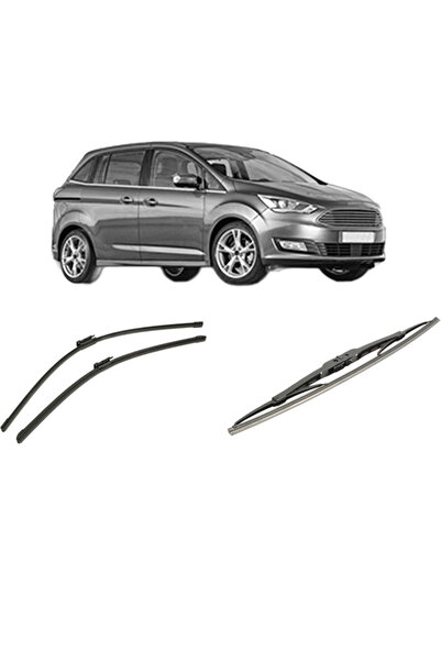 Bosch Σετ 3 υαλοκαθαριστήρων FORD C-MAX II Van από το 2010-2019, για το μπροσ...