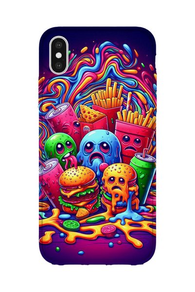 lelia حافظة هاتف شفافة مطبوعة متوافقة مع iPhone XS Max |   مجموعة: سناك تون د...