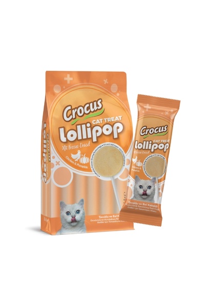 Crocus Tavuklu Ve Bal Kabaklı Kedi Lolipop