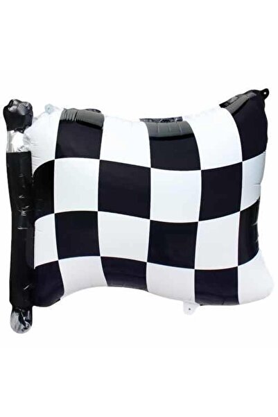 BEST PARTİ Best Flag Shaped Racing Checkered Foil Balloon 1 Piece