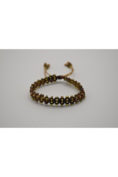 Designed Handmade Double-Row Beaded Macramé