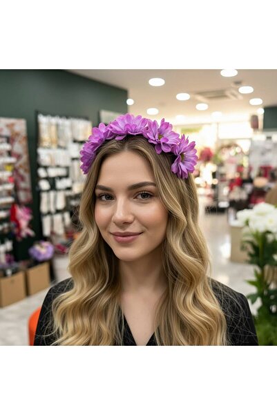 sedoshhomevision Daisy Flower Hair Crown Colorful Flexible Hair Accessory