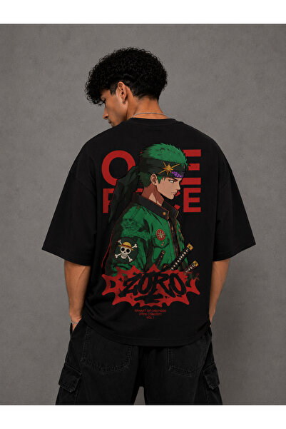 Nulivez One Piece Zoro Printed Oversize Unisex T-Shirt – Anime Themed Short S...