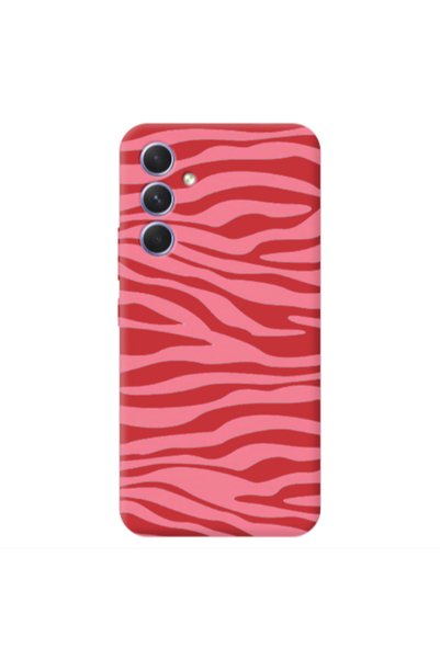 Other Samsung A26 Pink Zebra Red Colored Silicone TPU Θήκη