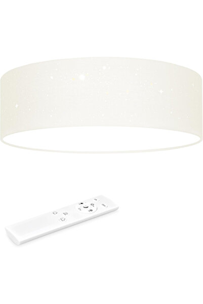 Navaris Plafonieră LED, efect de stele, Ø 40 x 12 cm, intensitate reglabilă, ...