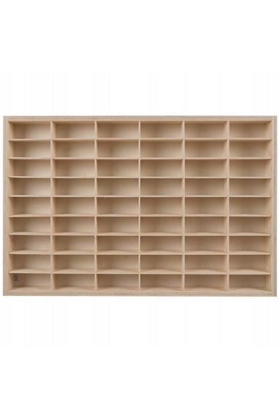 MACVI Raft Organizator Montessori cu 54 de Compartimente din Lemn — Armonie ș...