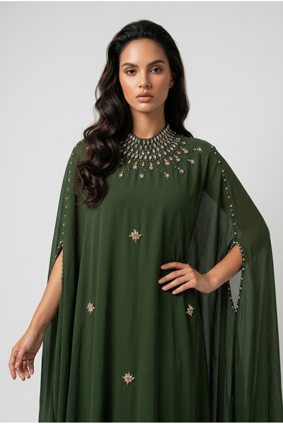 DAR ALSALAAM Cape & Abaya - Khaki