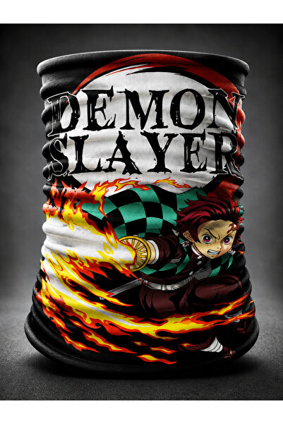 FG KONNİCHİWA Demon Slayer Demon Slays Printed Bandana Anime Face Mask and Ne...