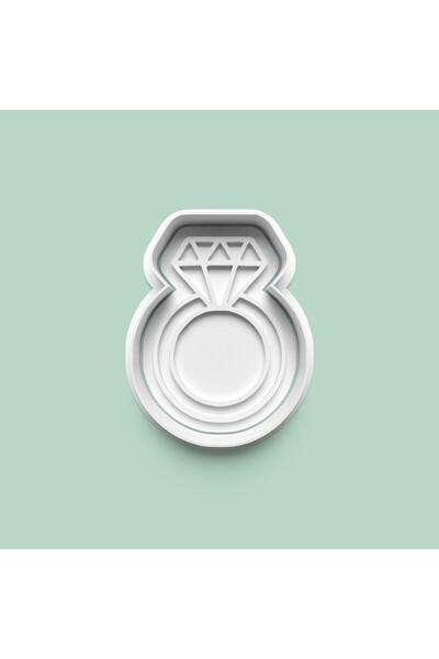 AKTASTORE Solitaire Wedding Ring Shape Cookie Mold and Sugar Dough Mold 0968-1