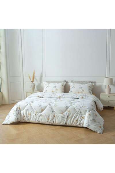 Alhabib bedding Summerland Queen Summer Bedspread 100% Cotton Off White Flora...