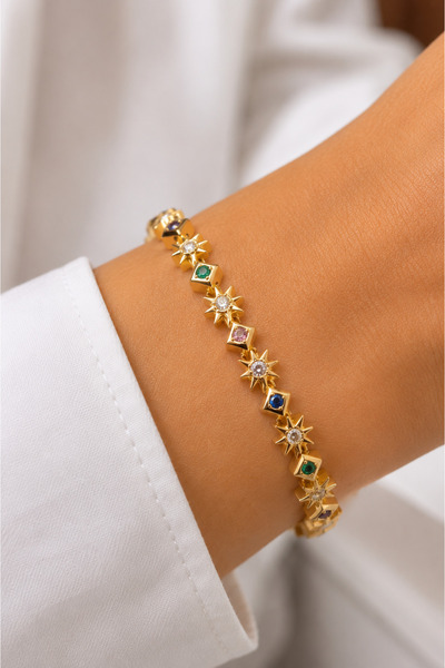 Homies Altın Renk Kadın Bileklik - 14K Gold PVD Kaplama - Şık Tasarım