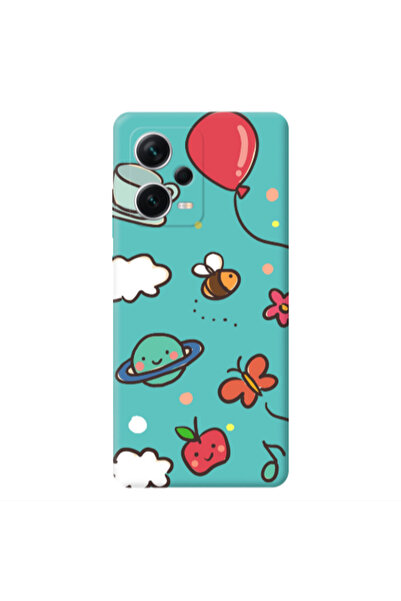 Other Xiaomi Poco X5 cute little ones Turquoise Colored Silicone TPU Θήκη