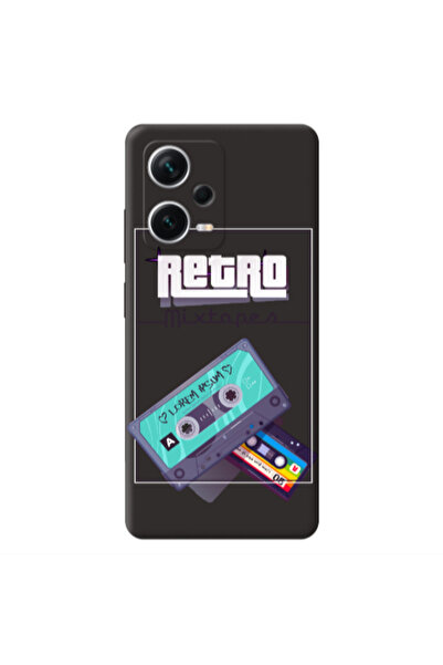 Other Xiaomi Poco X5 Mixtapes Black Colored Silicone TPU Θήκη