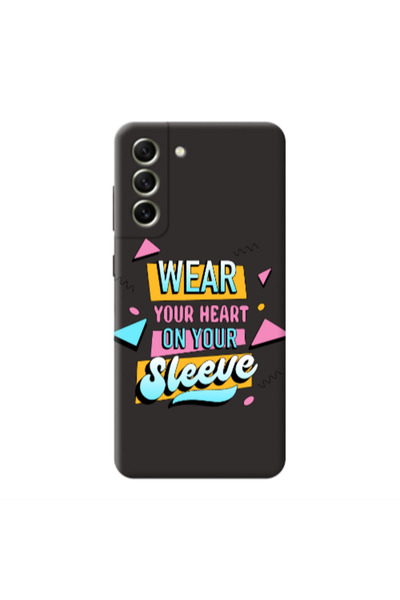 Other Samsung S21 PLUS Wear Your Heart Black Colored Silicone TPU Θήκη