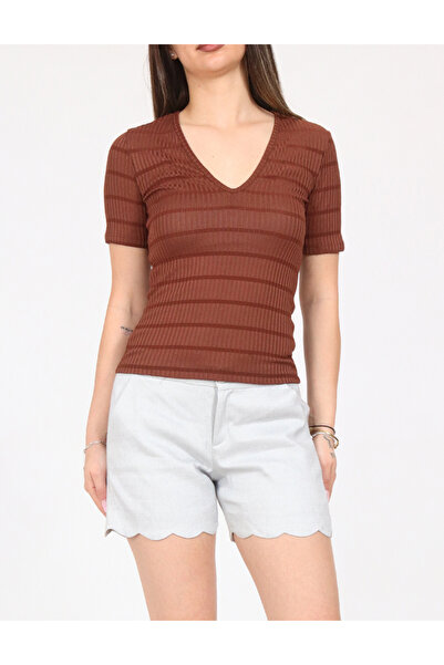 Evendi T-Shirt - Καφέ