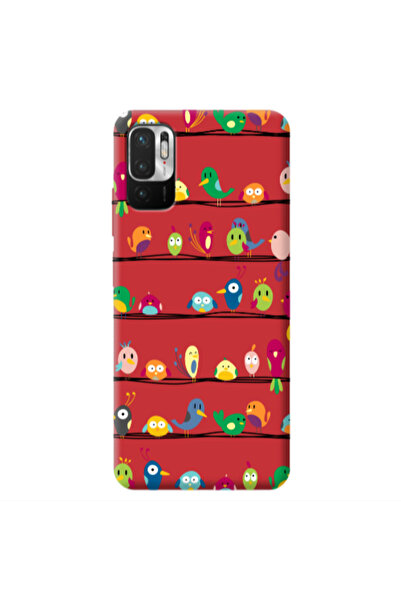 Other Xiaomi Redmi Note 10 Pro 5G birds Red Colored Silicone TPU Θήκη