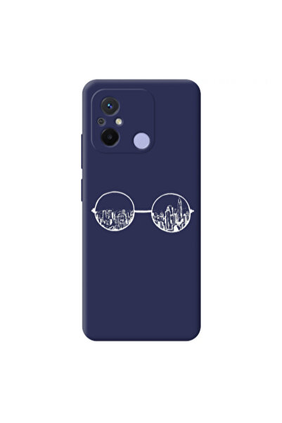 Other Xiaomi Redmi 12C Sunglasses Dark blue Colored Silicone TPU Θήκη
