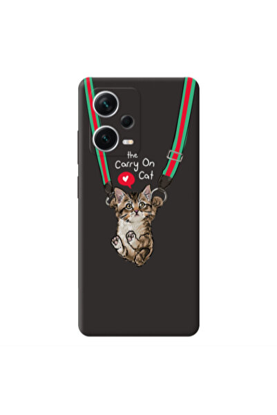 Other Xiaomi Poco X5 Swinging cat Black Colored Silicone TPU Θήκη