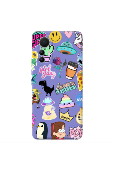 Other Xiaomi Mi 12 Lite Cartoon queen Purple Colored Silicone TPU Θήκη