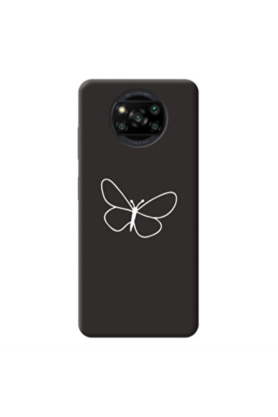 Other Xiaomi Poco X3 /X3 Pro butterfly Black Colored Silicone TPU Θήκη