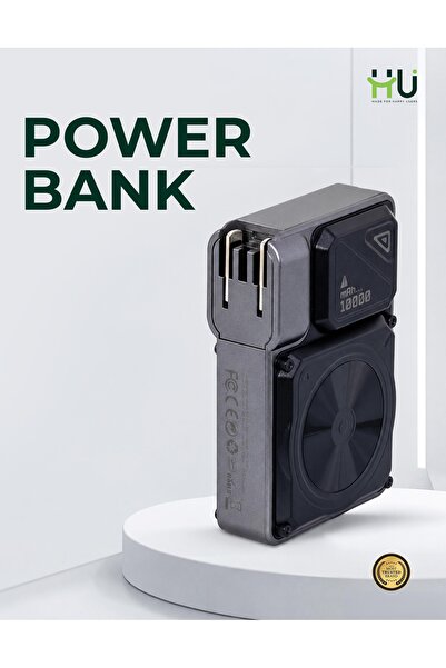 HU HAPPY USER 10000mAh Magnetic Wireless Power Bank with AC Plug, PD 20W Fast Charging