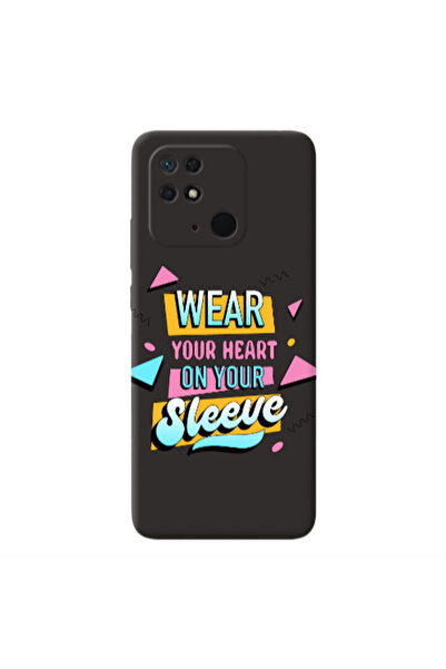 Other Xiaomi Redmi 10C Wear Your Heart Black Colored Silicone TPU Θήκη