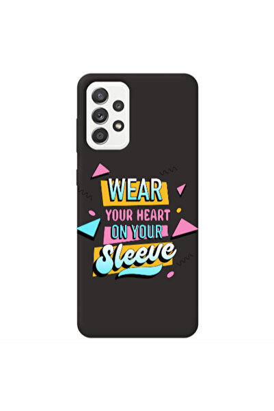 Other Samsung A23 Wear Your Heart Black Colored Silicone TPU Θήκη