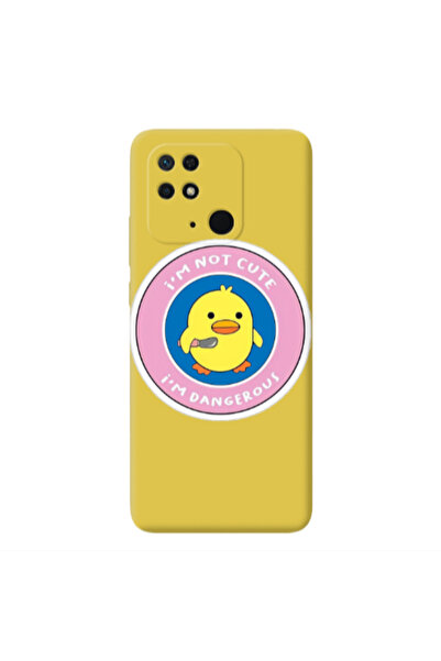 Other Xiaomi Redmi 10C I m dangerus Yellow Colored Silicone TPU Θήκη