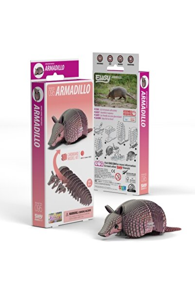Eugy Puzzle 3D, Eugy, Model- Armadillo, Gri/Roz