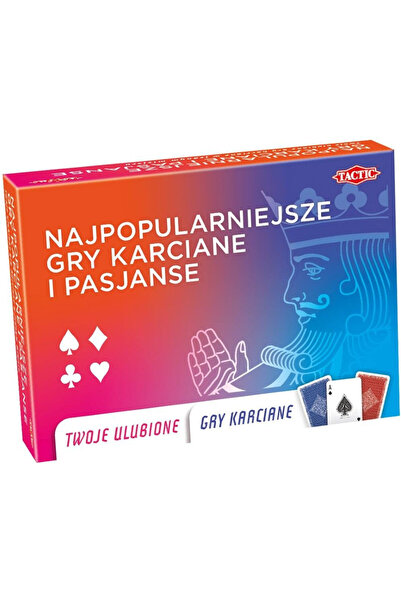 TACTIC Set jocuri de carti Tactic, 20 jocuri populare si pasjante, cutie cole...