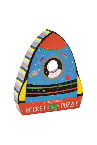 Floss & Rock Puzzle, Floss&Rock, 12 piese, Multicolor
