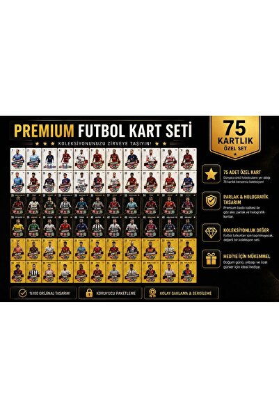 CANTEX TECH Football Player Playing Card 75 Pieces 25 Gold- 25 Silver- 25 Bla...