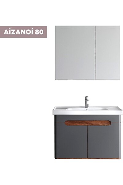 Wons Bathroom Wins Aizanoi 80 cm Antrasit/Barok Banyo Dolabı