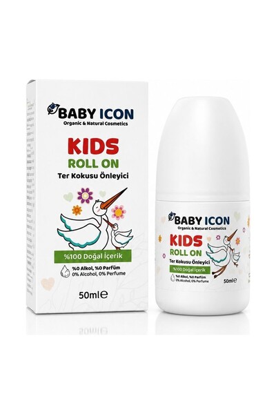 BAYBY Baby Icon Kids Roll On Çocuk Roll-On Deodorant 50 ml | Ter Kokusu Önley...