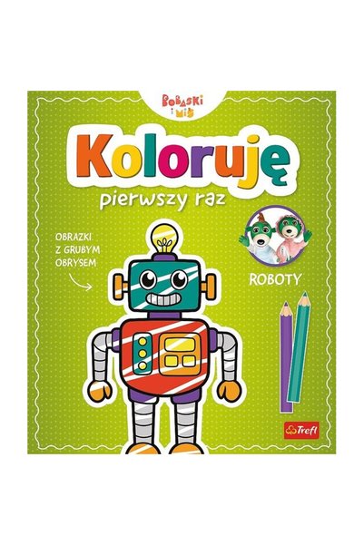 OEM Carti Trefl Carte de colorat Colorez pentru prima dată Roboti pentru copi...