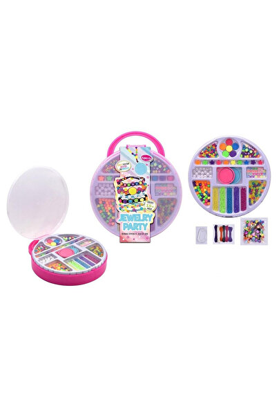 OEM Set bijuterii DIY Madej, multicolor, valiza roz, 19x22cm