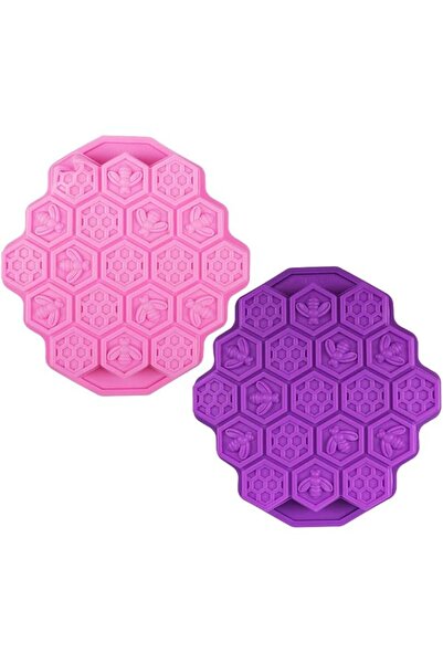 The Bros 2 Pcs 19 Cavities Honeycomb Silicone Cake Molds Muffin Cookie Baking...