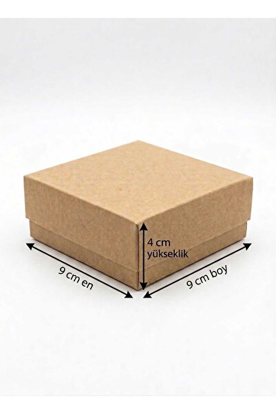 Kutu Ambarı Kraft Kutu Karton Hediye Kutusu 9x9x4 cm 12'li