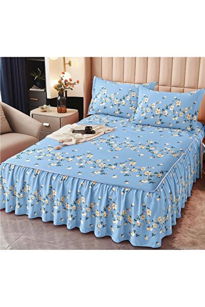 Truva Home Lenjerie Finet Pucioasa | 3 Piese cu Cearceaf cu Elastic și Volane...
