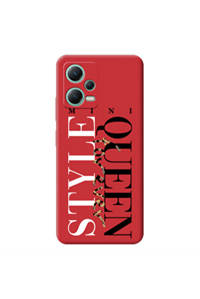 Other Xiaomi Redmi Note 12 Pro 5G Mini Quen Forever Red Colored Silicone TPU ...