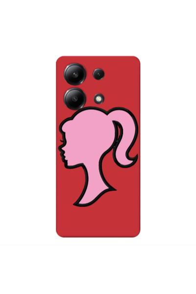 Other Xiaomi Redmi Note 13 4G Line girl Red Colored Silicone TPU Θήκη