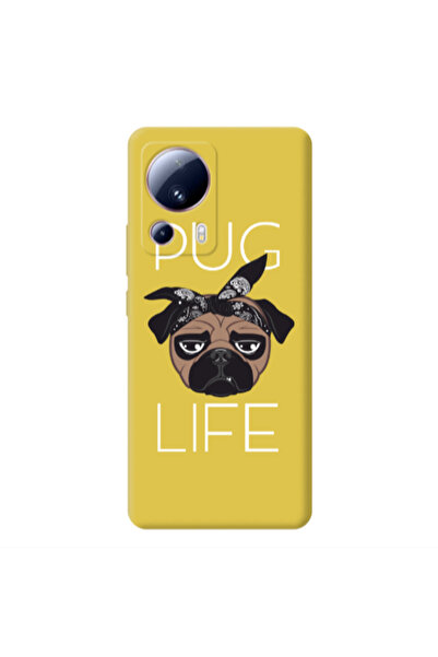 Other Xiaomi Mi 13 Lite Pug Life Yellow Colored Silicone TPU Θήκη