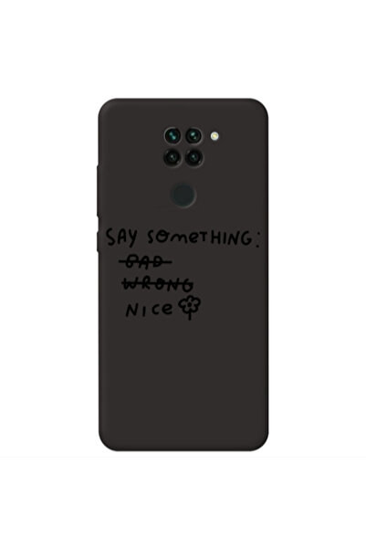 Other Xiaomi Redmi Note 9 Say Something Black Colored Silicone TPU Θήκη