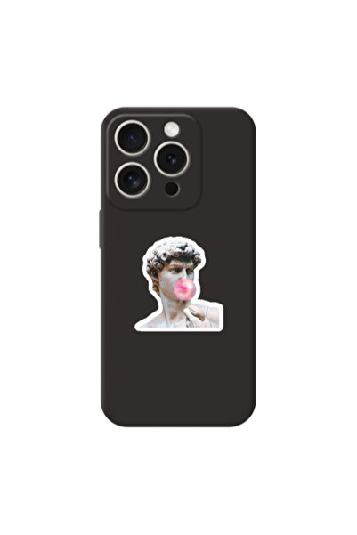Other Apple iPhone 15 Pro Bubble Black Colored Silicone TPU Θήκη