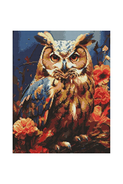 ideyka Mozaic cu diamante Bufnita de padure 40x50 cm set 5D fără ramă
