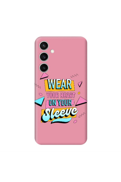 Other Samsung S24 FE Wear Your Heart Pink Colored Silicone TPU Θήκη
