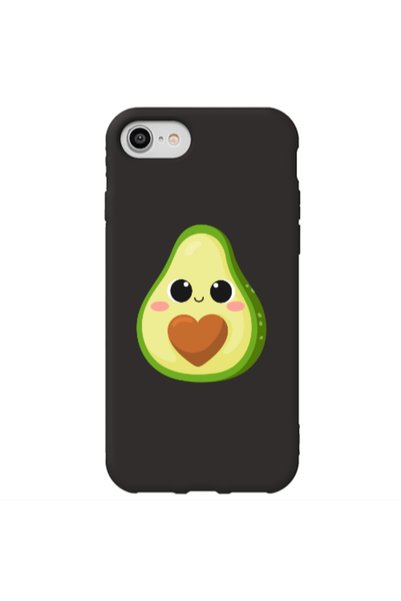 Other Apple iPhone 7 Baby avocado Black Colored Silicone TPU Θήκη